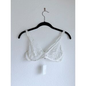 NWT ERES Belle de Nuit Unlined Lace Underwire Bra in Ivory Size 32C